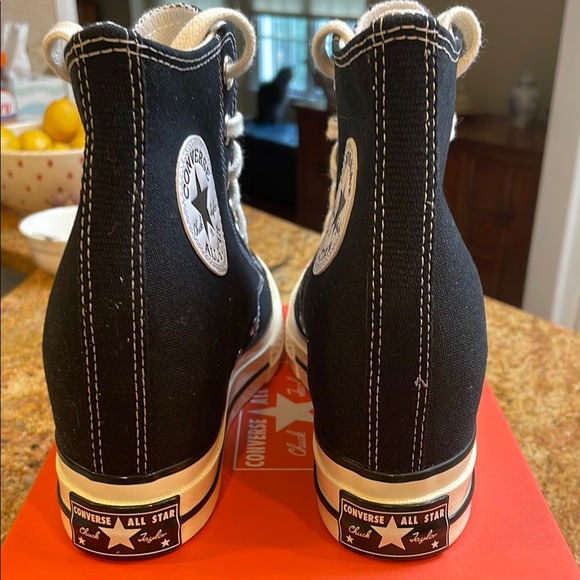 Converse Black High Top Chuck 70 Wedge Sneakers size 6.5 women’s’ - Picture 3 of 6